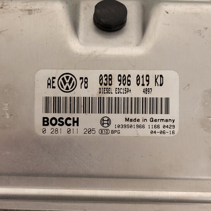 VW PASSAT B5 ECU / 038906019KD / 0281011205 / EDC15P+ / BOSCH