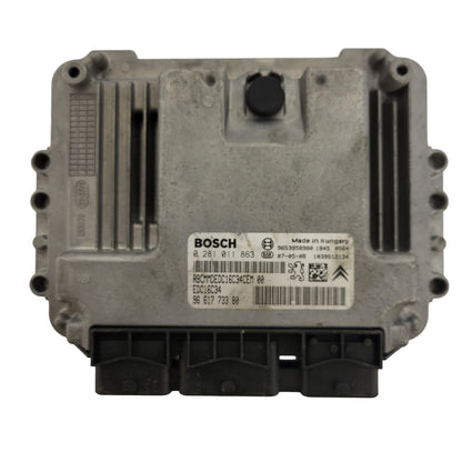 Peugeot Citroen ECU / 0281011863 / 9661773380 / EDC16C34 / BOSCH