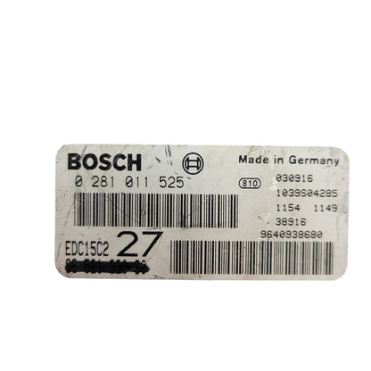 PEUGEOT 206 ECU / 0281011525 / EDC15C2 / 9652183080 / 9640938680 / BOSCH