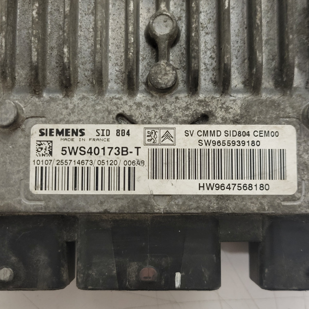 CITROEN ECU / 5WS40173B-T / SW9655939180 / HW9647568180/ SID804 / SIEMENS - D14-07 - 2