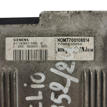 Renault ECU / S115301100C / HOM7700108814 / 7700110258 / S115301100 / SIEMENS