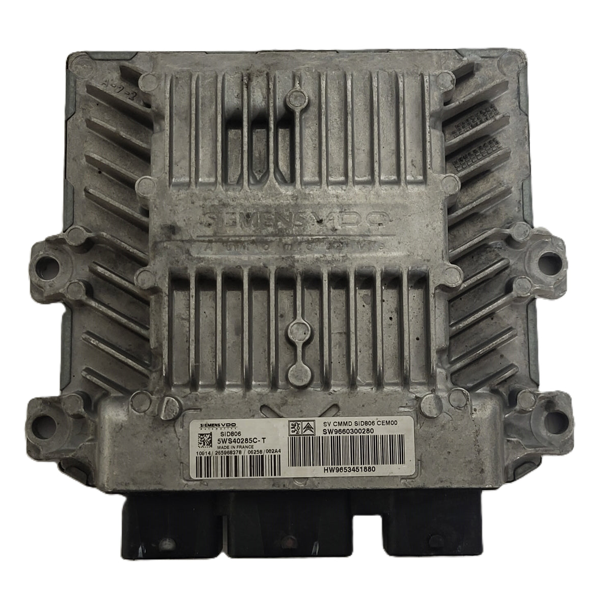 Peugeot Citroen ECU / 5WS40285C-T / SW9660300280 / HW9653451880 / SID806 SIEMENS - D14-19 - 1