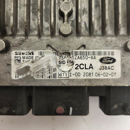 FORD FIESTA ECU / 7S61-12A650-AA / 5WS40433A-T / SID804 / 2CLA / SIEMENS