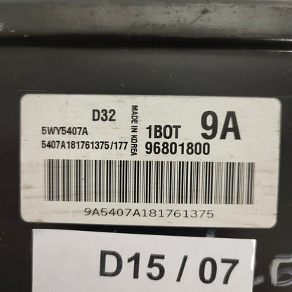 CHEVROLET MATIZ ECU / 96801800 / 5WY5407A / 1BOT / 9A / D32 /