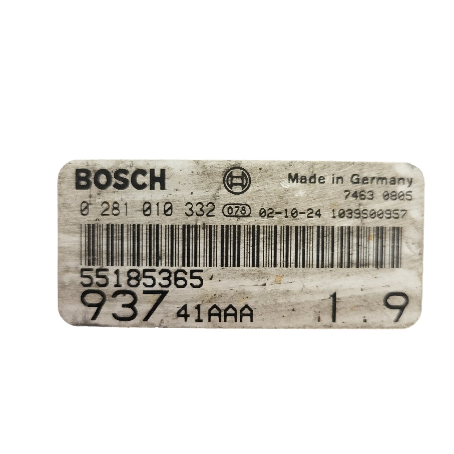 ALFA 147 ECU / 0281010332 / 55185365 / BOSCH