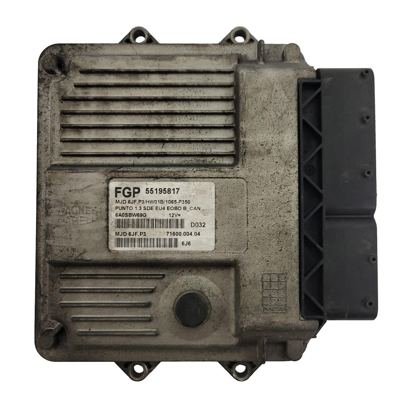 FIAT PUNTO ECU / MJD 6JF.P3 / 55195817 / HW01B / 71600.004.04  MAGNETI MARELLI