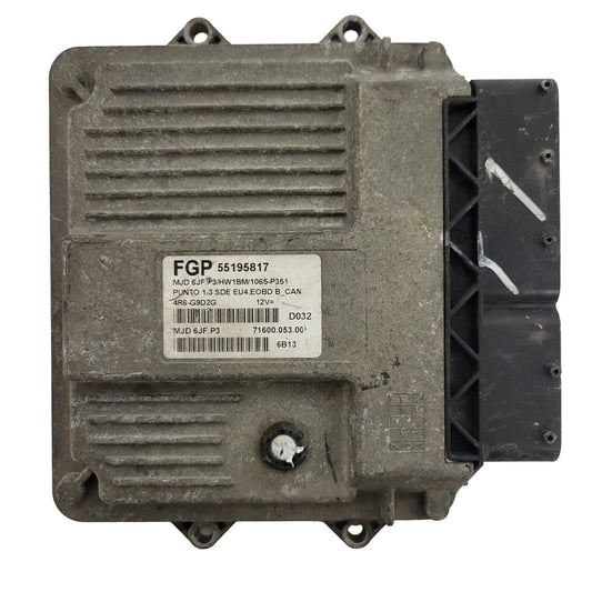 FIAT PUNTO ECU / MJD 6JF.P3 / 55195817 / HW1BM / 71600.053.00 / MAGNETI MARELLI