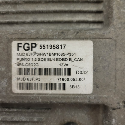 FIAT PUNTO ECU / MJD 6JF.P3 / 55195817 / HW1BM / 71600.053.00 / MAGNETI MARELLI