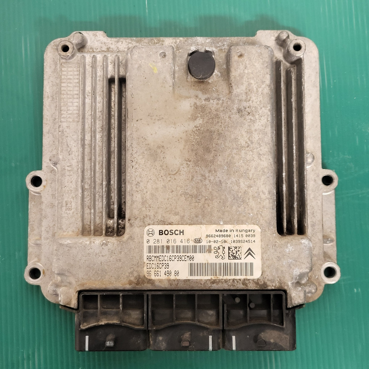 PEUGEOT CITROEN ECU / 0281016416 / EDC16CP39 / 9666149080 / 9662489680 / BOSCH - D16-02 - 1