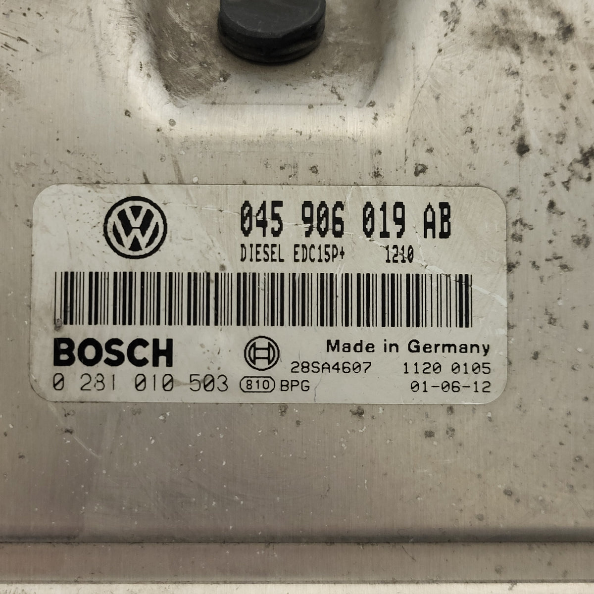 VW POLO 9N ECU / 045906019AB / 0281010503 / EDC15P+ / BOSCH - D16-06 - 2