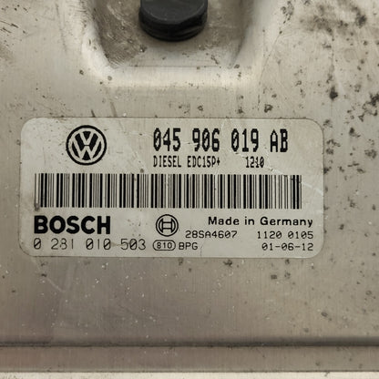 VW POLO 9N ECU / 045906019AB / 0281010503 / EDC15P+ / BOSCH - D16-06 - 2