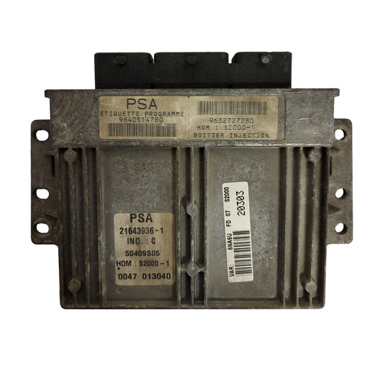 Citroen Xsara 1.8 ECU / 9640514780 / 21643936-1 / S2000-1 / 9632727280 / SAGEM