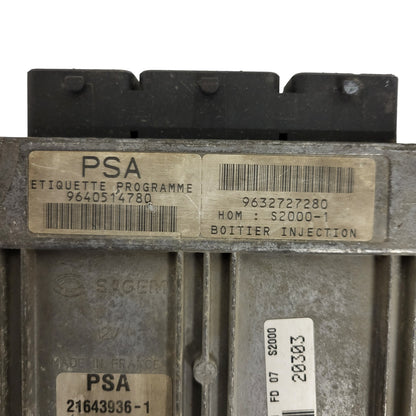 Citroen Xsara 1.8 ECU / 9640514780 / 21643936-1 / S2000-1 / 9632727280 / SAGEM