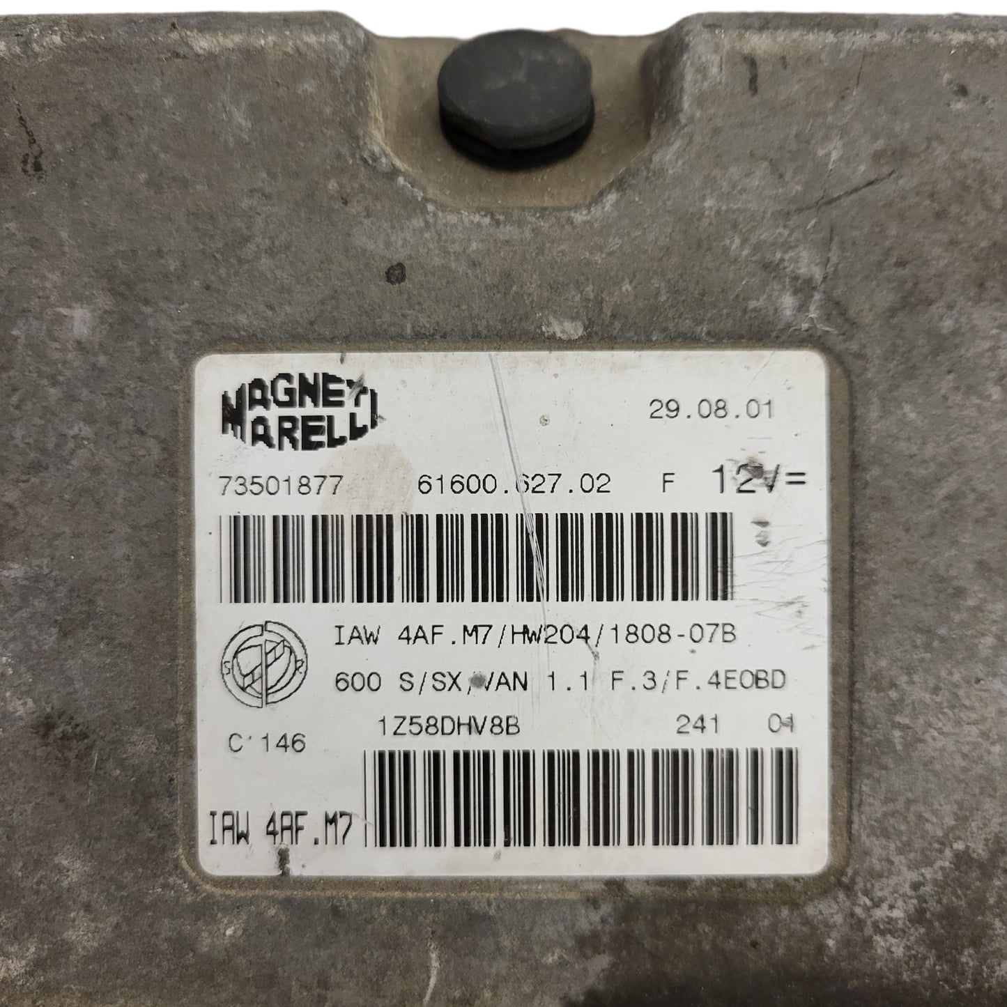 Fiat 600 1.1 ECU / IAW 4AF.M7 / 73501877 / HW204 / 61600.627.02