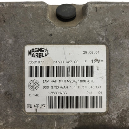 Fiat 600 1.1 ECU / IAW 4AF.M7 / 73501877 / HW204 / 61600.627.02