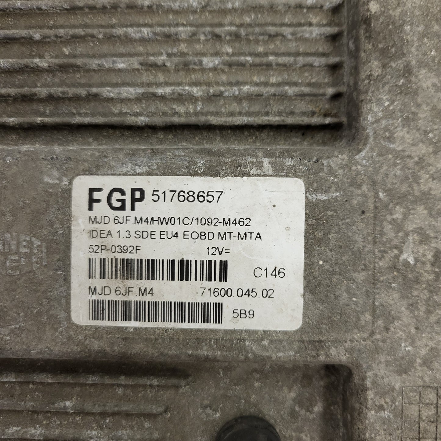 LANICA MUSA ECU / 51768657 / MJD 6JF.M4 / HW01C / MAGNETI MARELLI