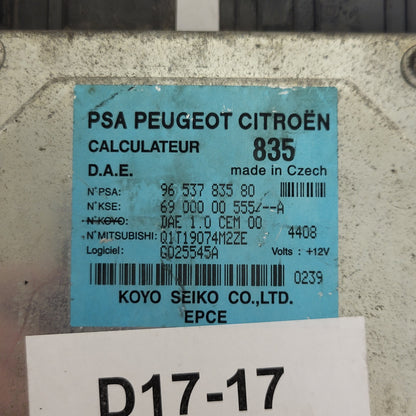 CITROEN C3 POWER STEERING MODULE ECU / 9653783580 / G025545A / KOYO