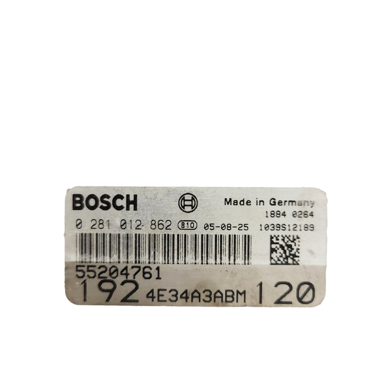 FIAT STILO ECU / 0281012862 / 55204761 / 1039S12189 / BOSCH
