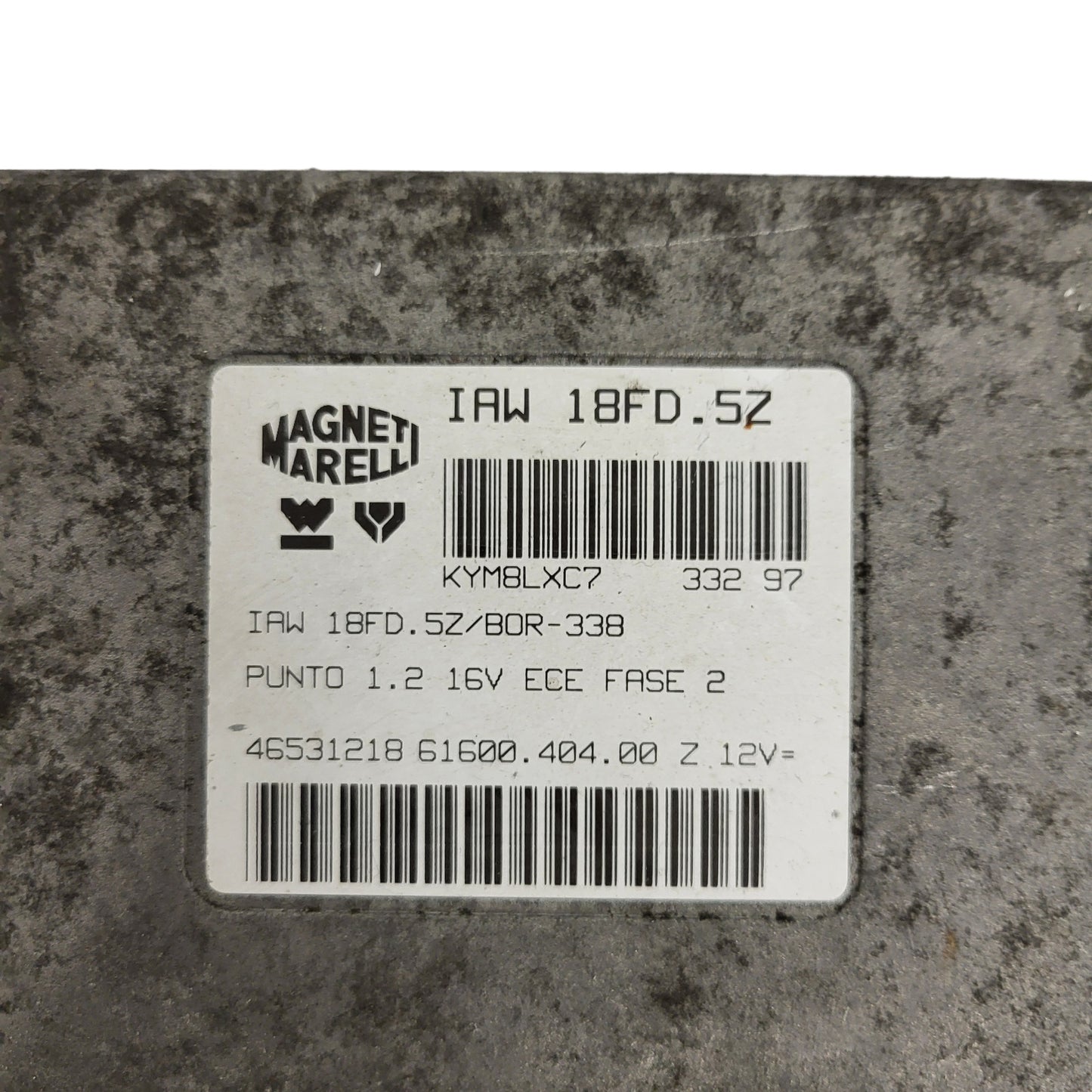 Fiat Punto 1.2 16V ECU / IAW 18FD.5Z / 46531218 / 61600.404.00 / MAGNETI MARELLI