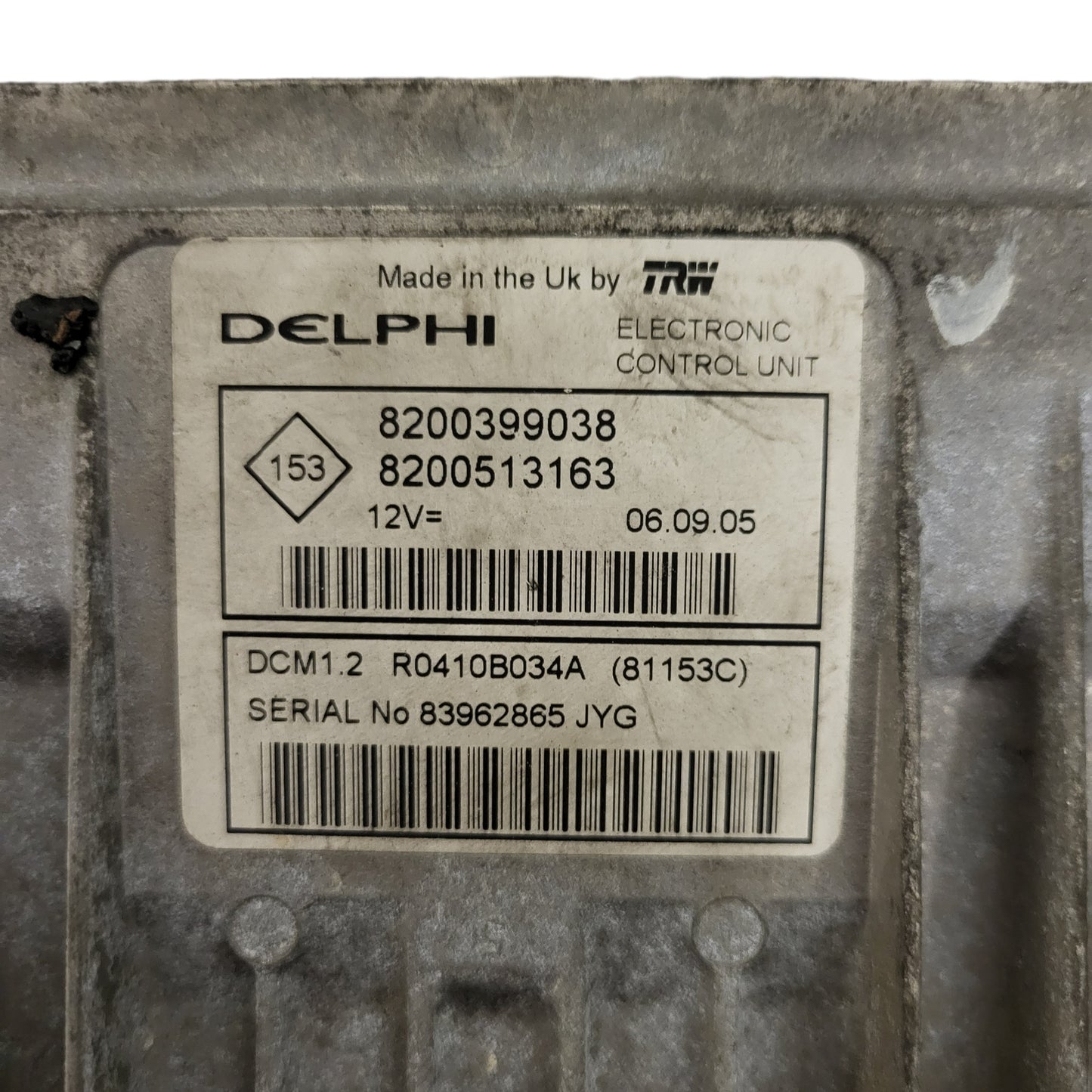 RENAULT NISSAN ECU / R0410B034A / 8200399038 / 8200513163 / DCM1.2