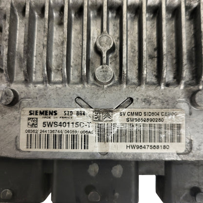PEUGEOT CITREON ECU / 5WS40115C-T / SW9652890280 / HW9647568180 / SIEMENS