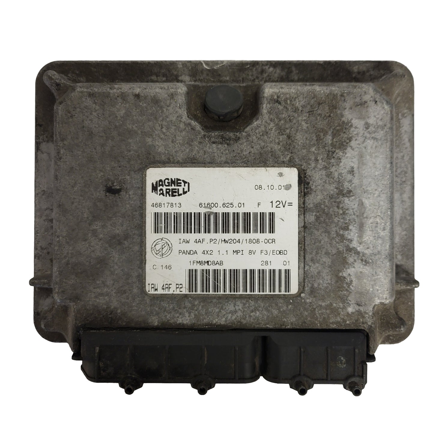 FIAT PANDA 1.1 ECU / 46817813 / IAW 4AF.P2 / 61600.625.01 / HW204 / MAGNETI MARELLI