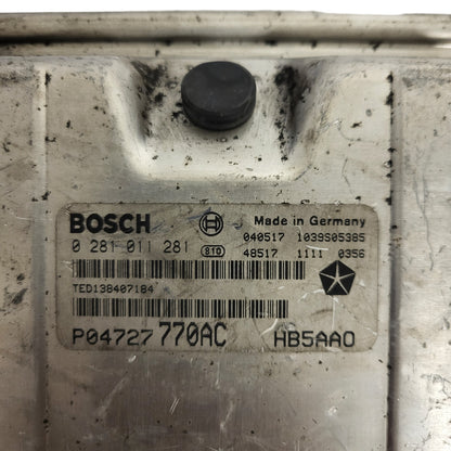 CHRYSLER VOYAGER ECU / 0281011281 / P04727770AC / BOSCH