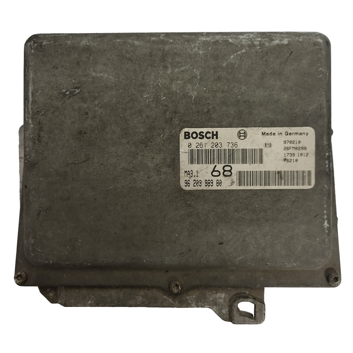 Peugeot 106 Citroen Saxo 1.1 ECU / 0261203736 / 96203998980 / MA3.1 / BOSCH