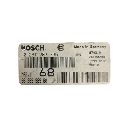 Peugeot 106 Citroen Saxo 1.1 ECU / 0261203736 / 96203998980 / MA3.1 / BOSCH