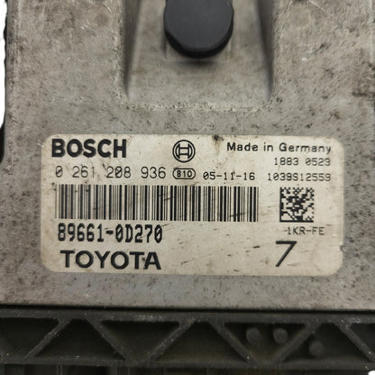 TOYOTA YARIS 1KR-FE ECU / 0261208936 / 89661-0D270 / BOSCH