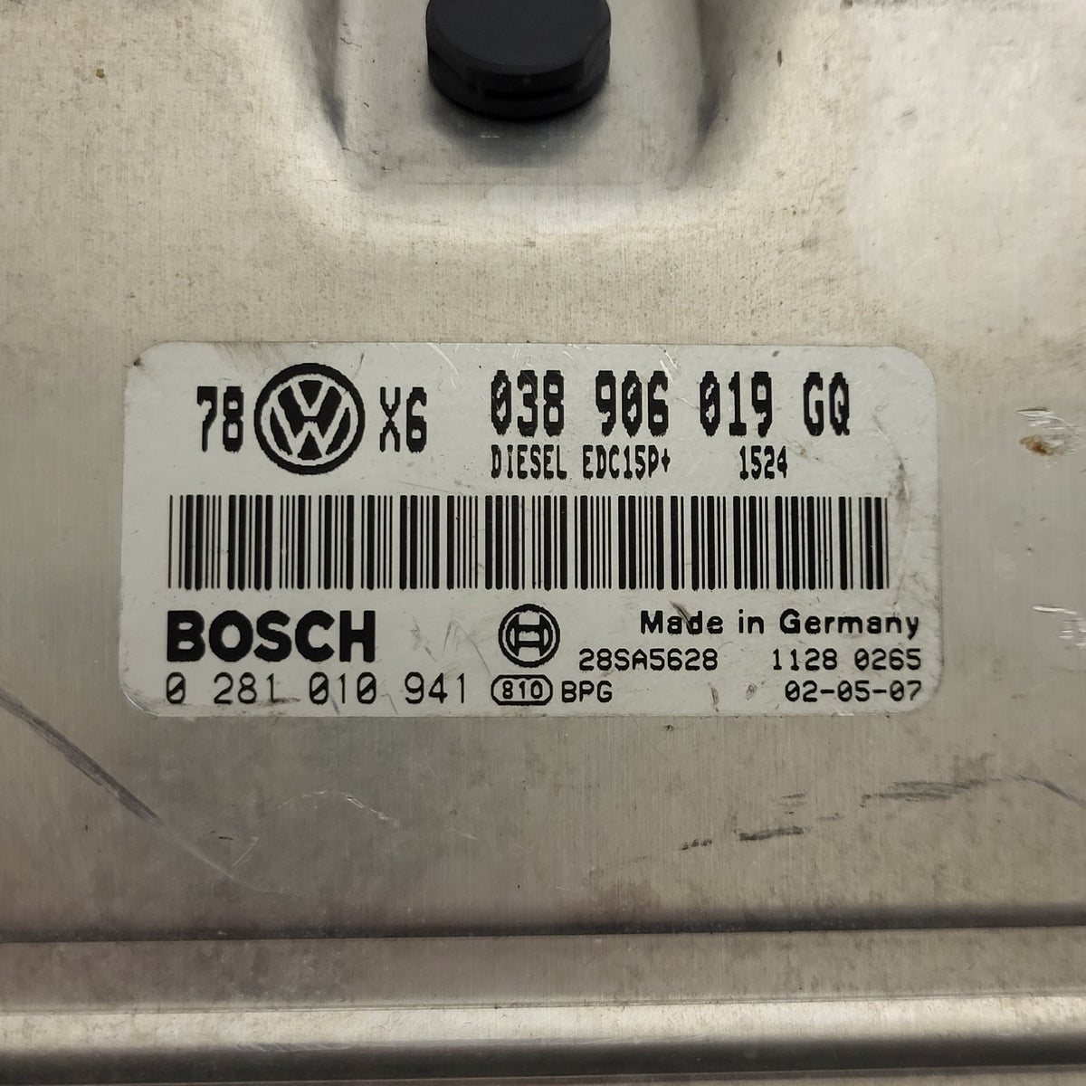 VW PASSAT ECU / 038906019GQ / 0281010941 / EDC15P+ / 038906019G / BOSCH - D20-09 - 2