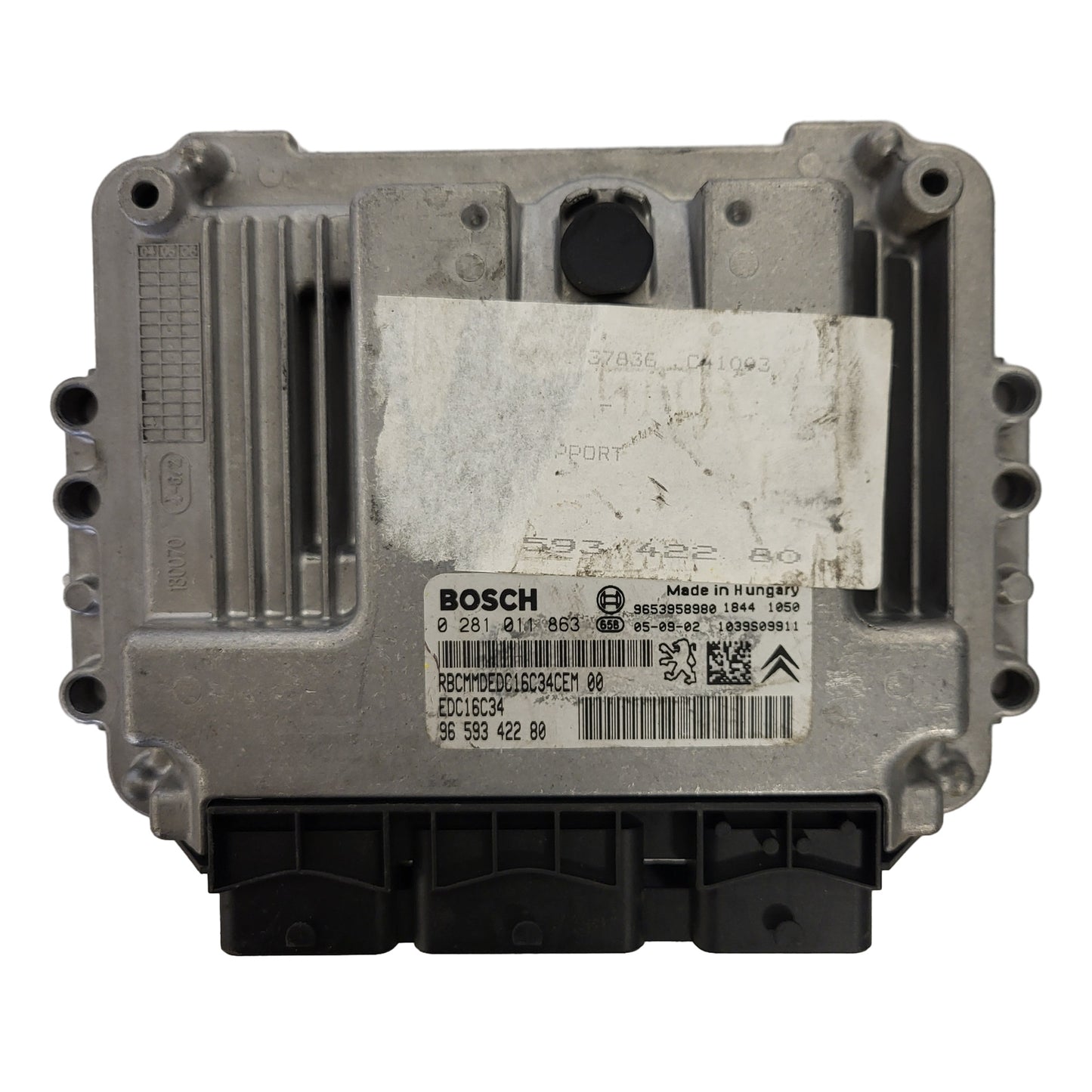 Peugeot Citroen ECU / 0281011863 / 9659342280 / EDC16C34 / 9653958980