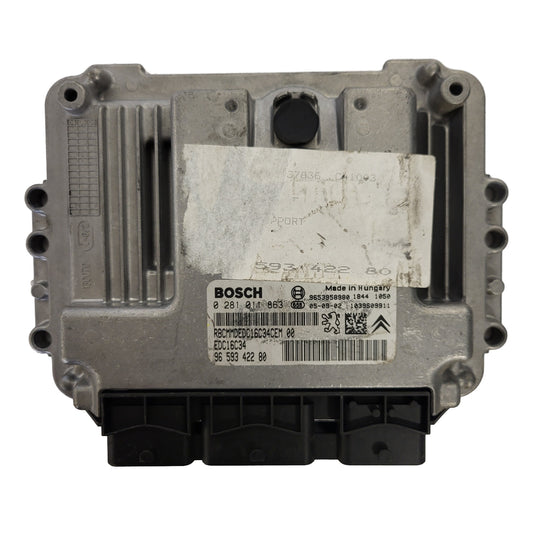 Peugeot Citroen ECU / 0281011863 / 9659342280 / EDC16C34 / 9653958980