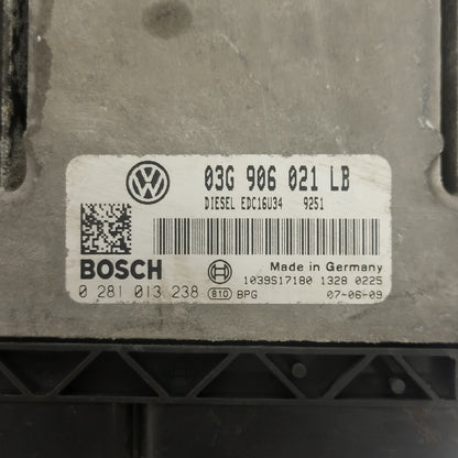 SKODA OCTAVIA ECU / 03G906021LB / 0281013238 / 03G906021 / EDC16U34 / BOSCH - D25-09 - 2