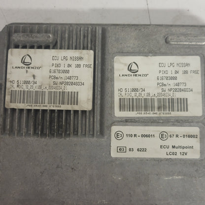 NISSAN PIXO LPG ECU 1.0 / 616703000 / NP202046G34 / 511000/34 / LANDI RENZO - D25-12 - 2