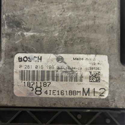 FIAT BRAVO ECU / 0281016198 / 51871187 / BOSCH - D25-21 - 2