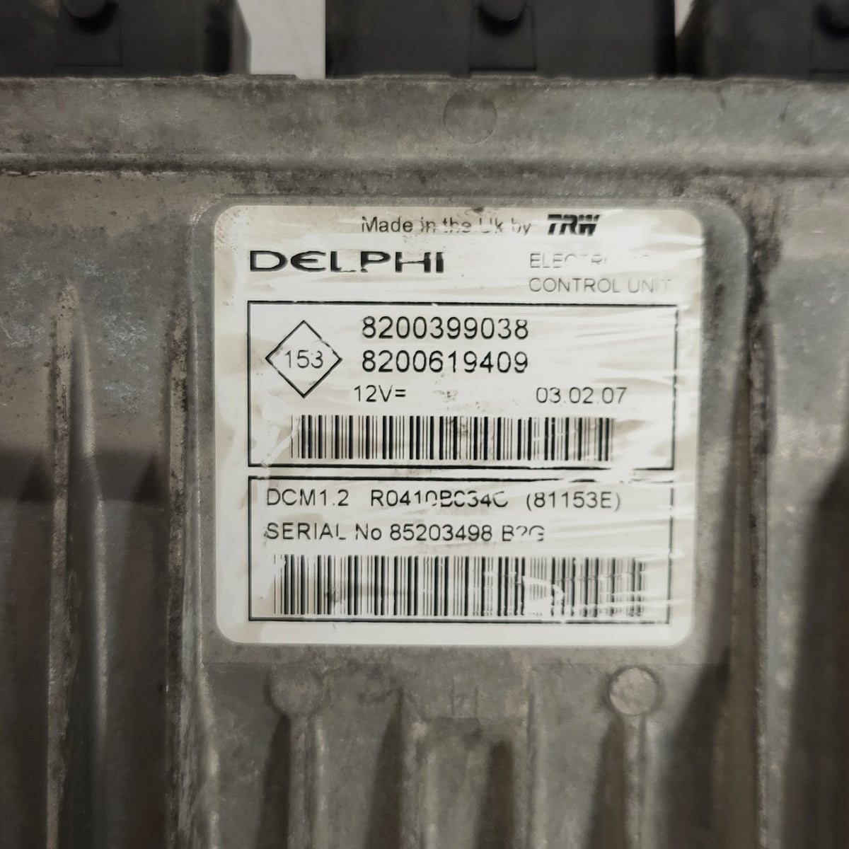 Renault ECU / 8200399038 / 8200619409 / R0410B034C / DCM1.2 / DELPHI - D26-07 - 2