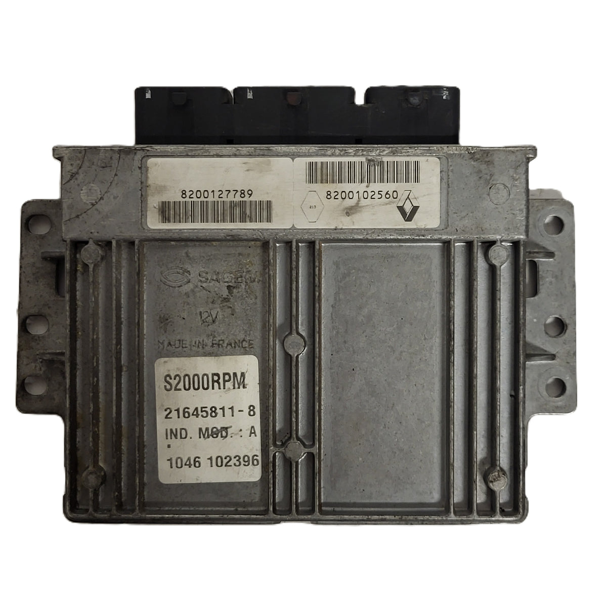 RENAULT ECU / S2000RPM / 8200127789 / 8200102560 / 21645811-8 / SAGEM - D26-13 - 1