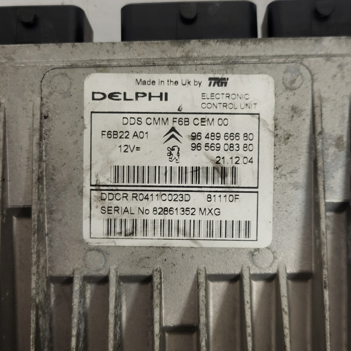 CITROEN C3 ECU / R0411C023D / DDCR / 9648966680 / 9656908380 / DELPHI - D26-16 - 2