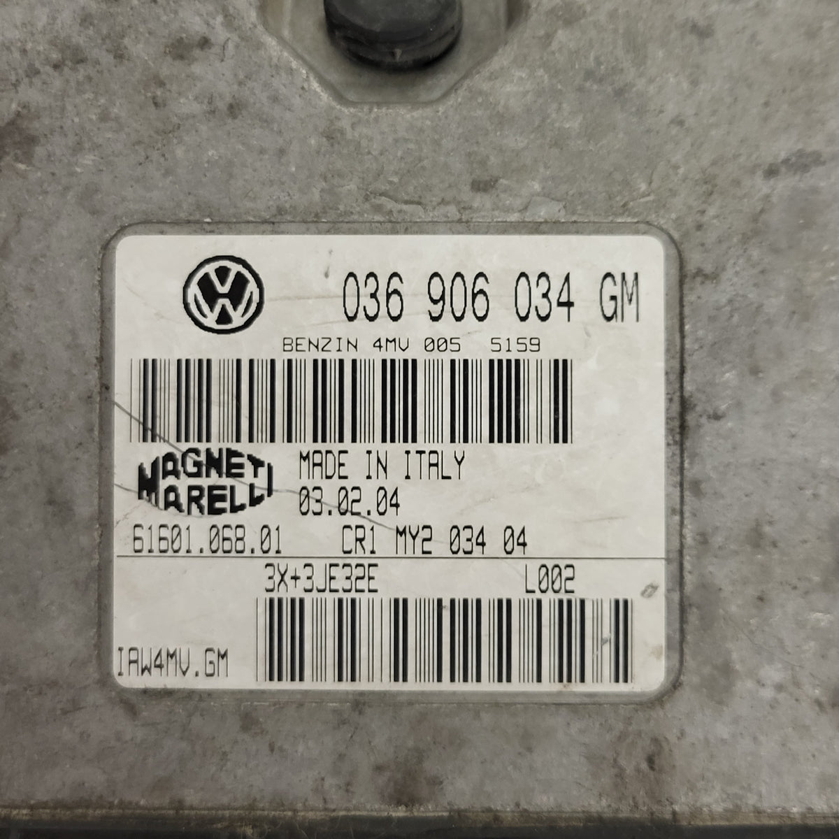SEAT IBIZA ECU / 036906034GM / 4TV / IAW4MV.GM / 61601.068.01 / MAGNETI MARELLI - D26-17 - 2