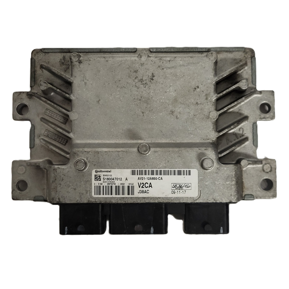 Ford ECU / S180047012A / AV21-12A650-CA / EMS2102 / V2CA / CONTINENTAL - D26-20 - 1