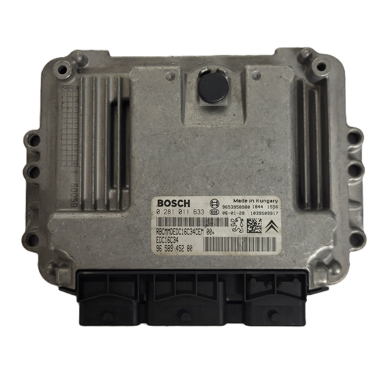 Peugeot Citroen ECU / 0281011633 / 9658945280 / EDC16C34 / 9653958980 / BOSCH - D27-03 - 1