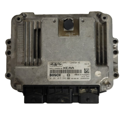 FORD FOCUS ECU / 8M51-12A650-XE / 0281015242 / XEAA / DZL7S / BOSCH - D27-04 - 1