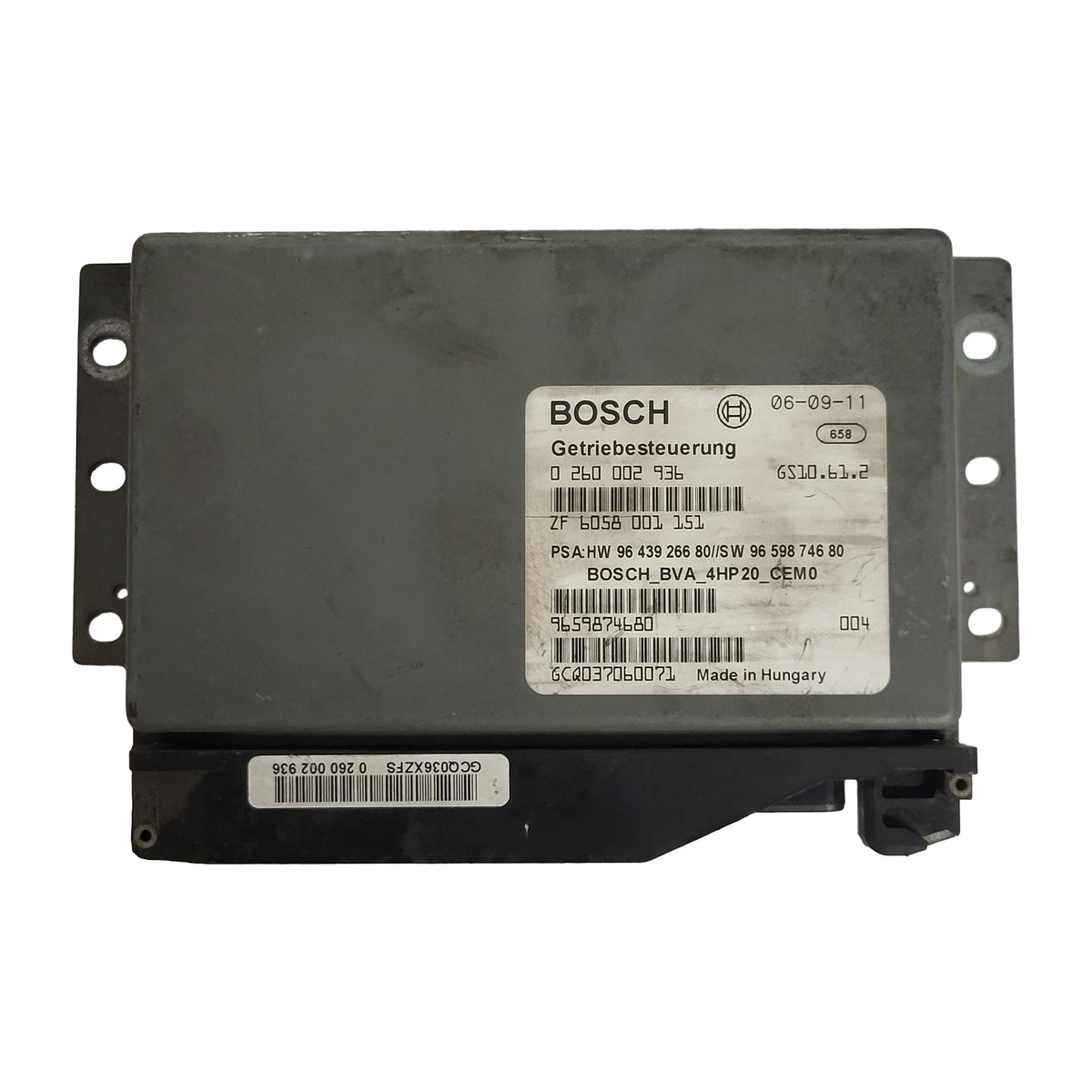 PEUGEOT 407 ECU / 0260002936 / ZF6058001151 / 9643926680 / 9659874680 BOSCH - D27-05 - 1