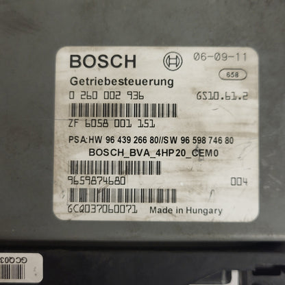 PEUGEOT 407 ECU / 0260002936 / ZF6058001151 / 9643926680 / 9659874680 BOSCH - D27-05 - 2