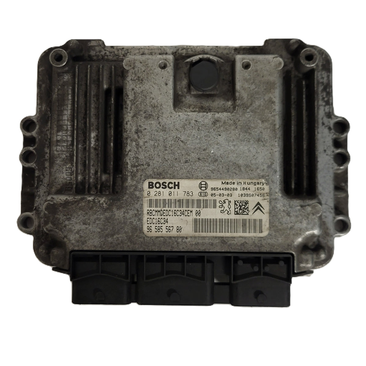 Peugeot Citroen ECU / 0281011783 / 9658556780 / EDC16C34 / 9654490280 / BOSCH - D27-08 - 1