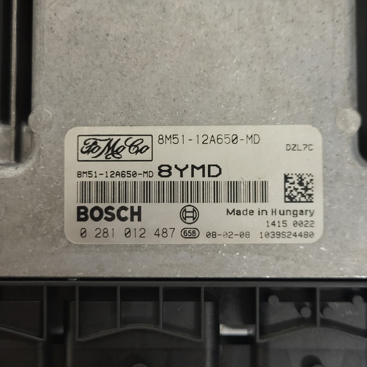 FORD C-MAX 1.6 TDCI ECU / 8M51-12A650-MD / 0281012487 / 8YMD / DZL7C - D27-12 - 2