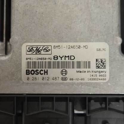 FORD C-MAX 1.6 TDCI ECU / 8M51-12A650-MD / 0281012487 / 8YMD / DZL7C - D27-12 - 2
