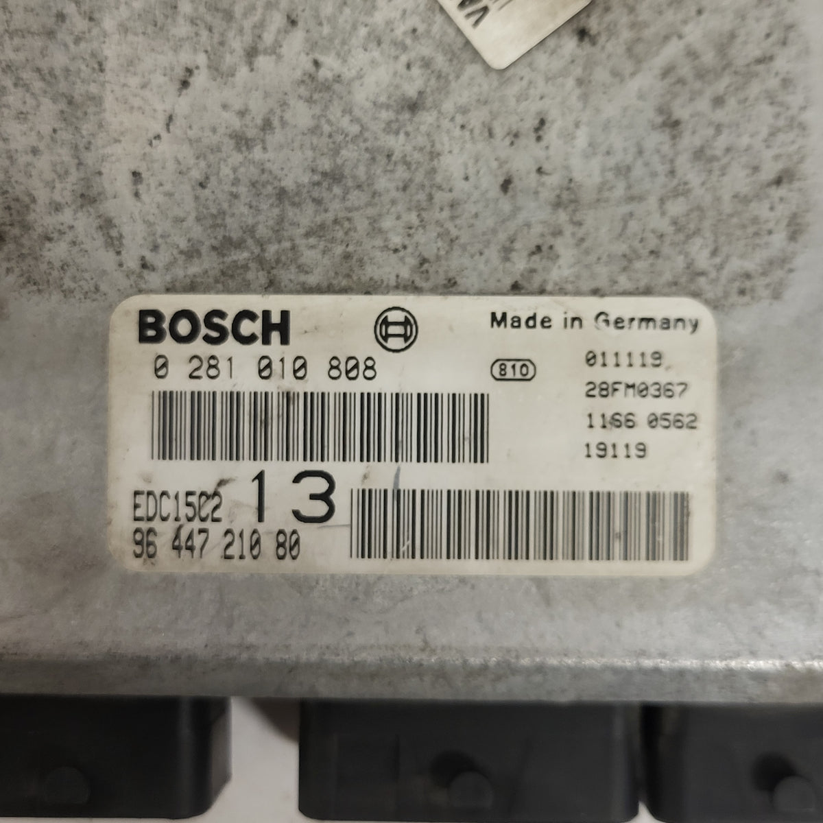 CITREON C5 ECU / 0281010808 / 9644721080 / 96 447 210 80 / EDC15C2 / BOSCH - D27-16 - 2