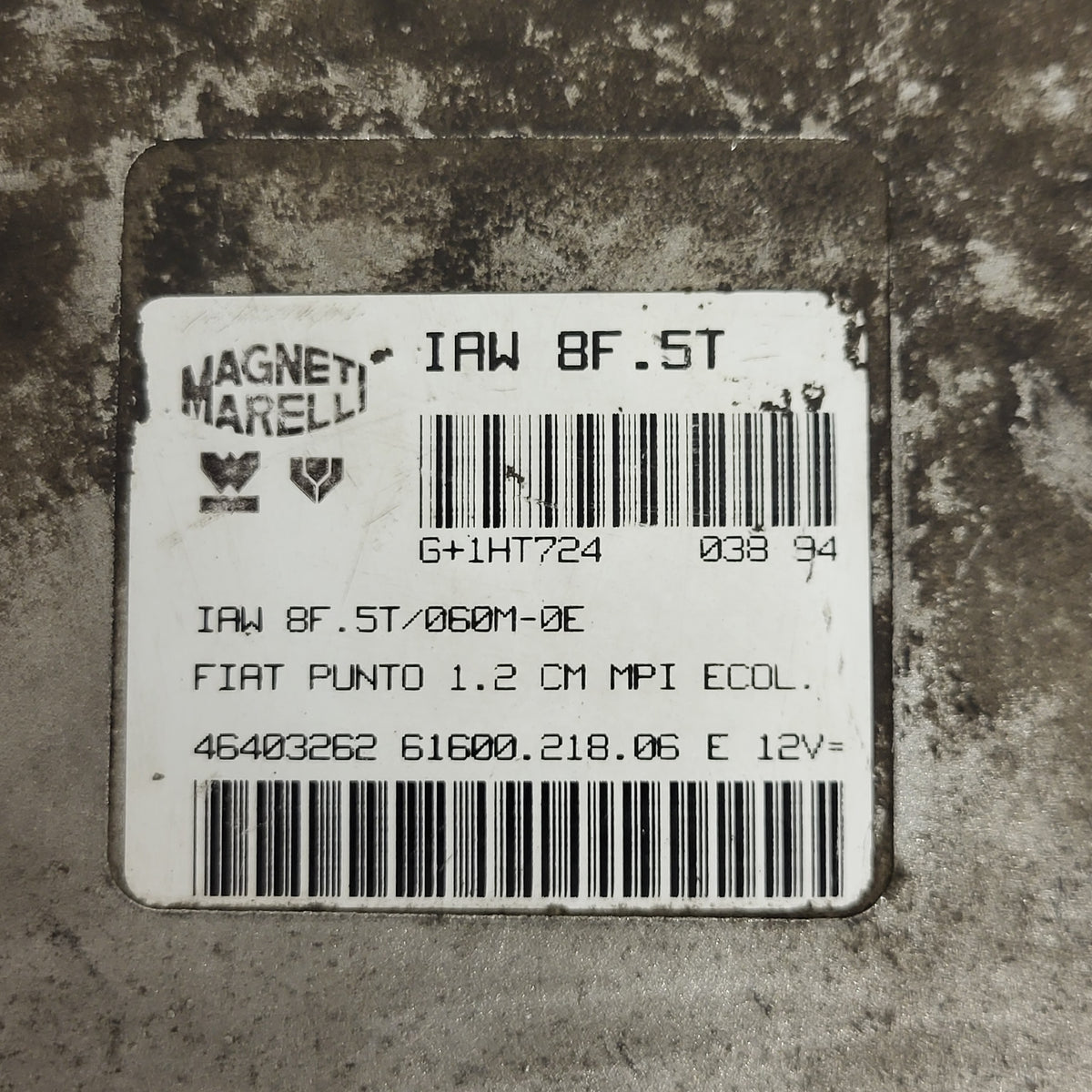 FIAT PUNTO 1.2 MPI ECU / IAW 8F.5T / 46403262 / 61600.218.06 / MAGNETI MARELLI - D27-19 - 2